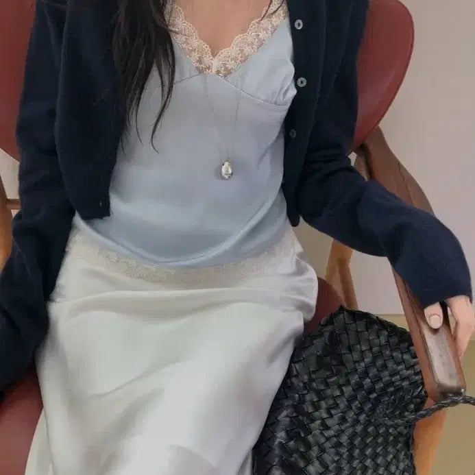 [BUNJANG] Miel Satin Long Skirt (Size M) / 미엘miel 새틴롱스커트m 새상품