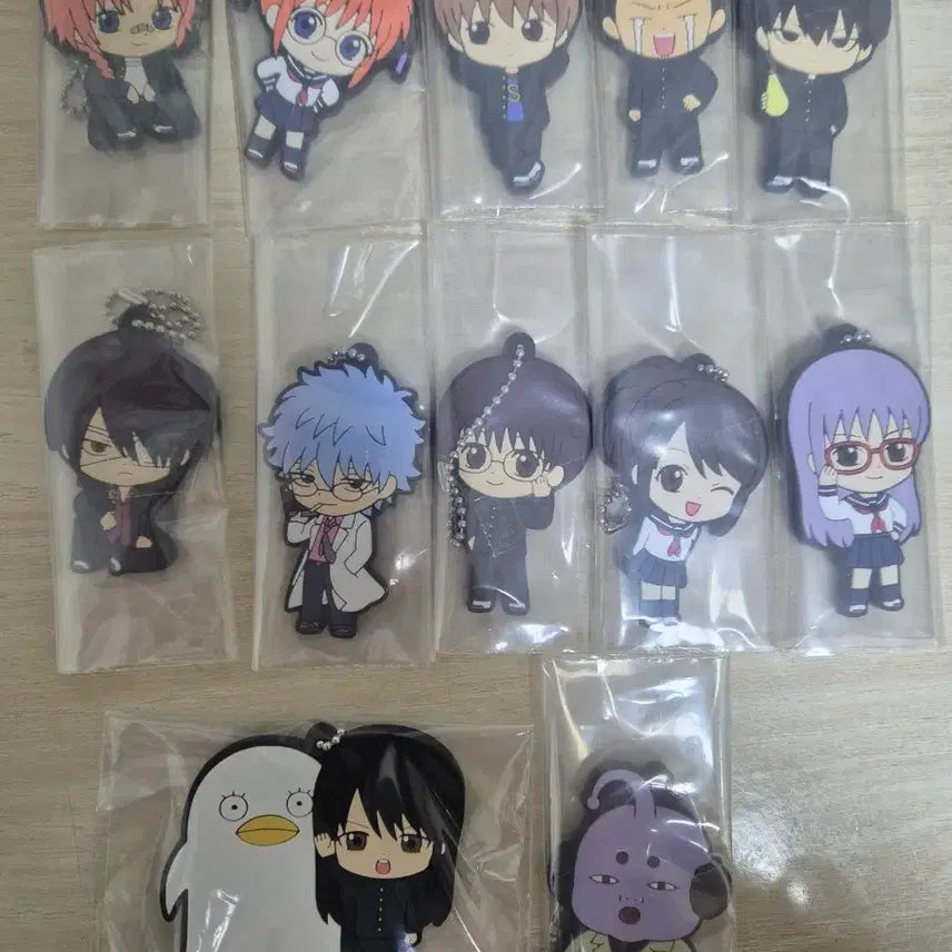 [BUNJANG] Gintama Sanjyou Rubber Charm Bundle Set / 은혼 삼젯 전종 일괄 판매