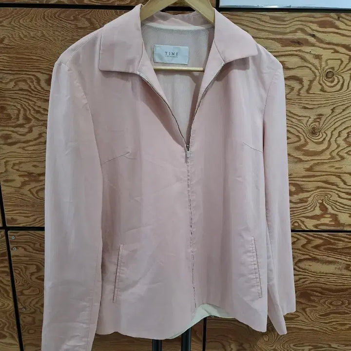 [BUNJANG] TIME Pink Zip-up Jacket / TIME 핑크색 집업 자켓