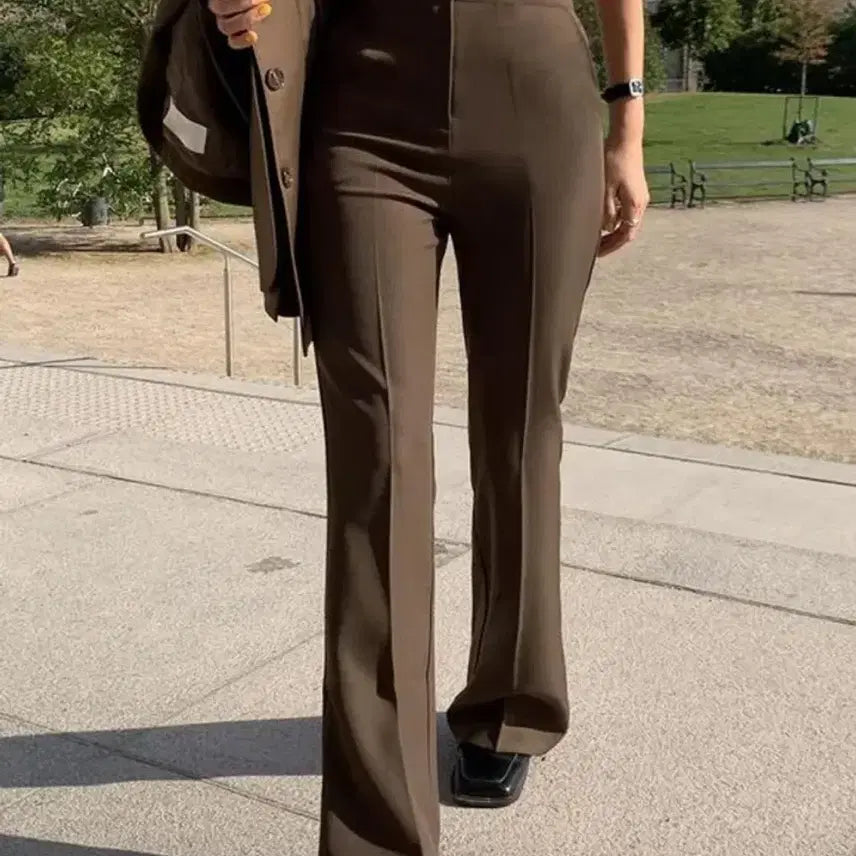 [BUNJANG] Trendy Apparel Autumn Long Bootcut Slacks / 트랜디어패럴 어텀 롱 부츠컷 슬랙스