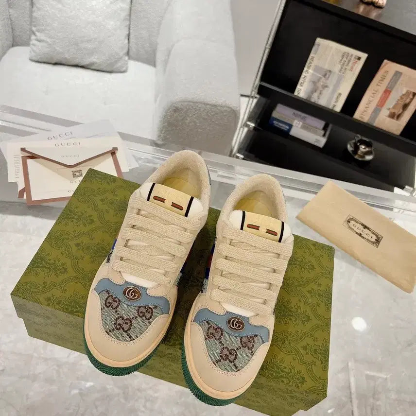 [BUNJANG] Gucci GG Low-Top Sneakers Beige (Size 36) / 구찌 GG 로우탑 스니커즈 베이지 사이즈:36