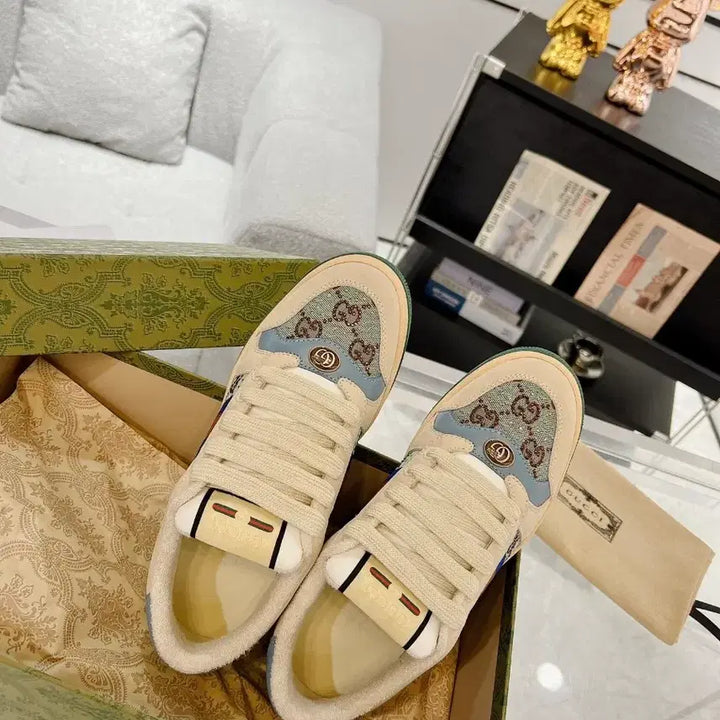 [BUNJANG] Gucci GG Low-Top Sneakers Beige (Size 36) / 구찌 GG 로우탑 스니커즈 베이지 사이즈:36