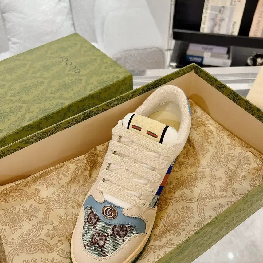 [BUNJANG] Gucci GG Low-Top Sneakers Beige (Size 36) / 구찌 GG 로우탑 스니커즈 베이지 사이즈:36