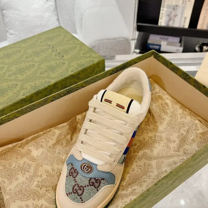 [BUNJANG] Gucci GG Low-Top Sneakers Beige (Size 36) / 구찌 GG 로우탑 스니커즈 베이지 사이즈:36