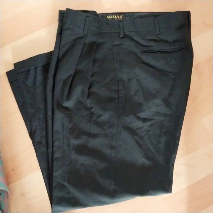 [BUNJANG] Midas Black Linen Dress Pants / 미다스 블랙 마정장 바지