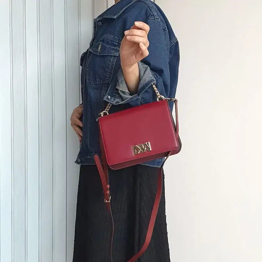 [BUNJANG] Michael Kors Chain Square Shoulder Bag Crossbody / 마이클코어스 체인 사각 숄더백 크로스백 중고 가방 은피아노