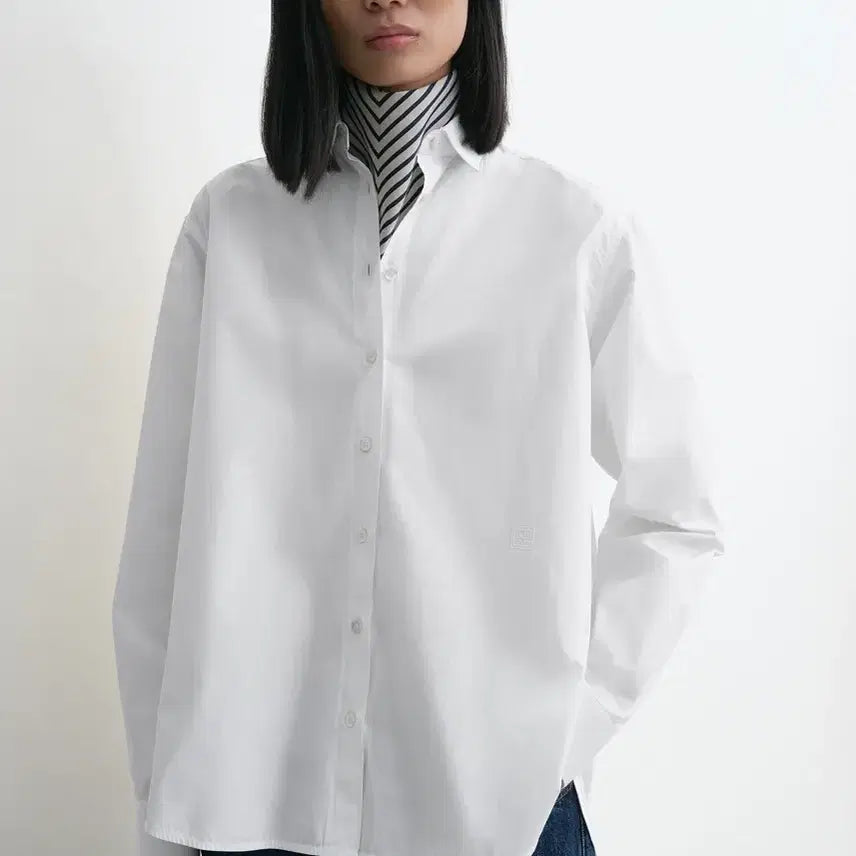 [BUNJANG] Toteme Signature Cotton Shirt White / 토템 스타일 시그니처 코튼 셔츠 화이트