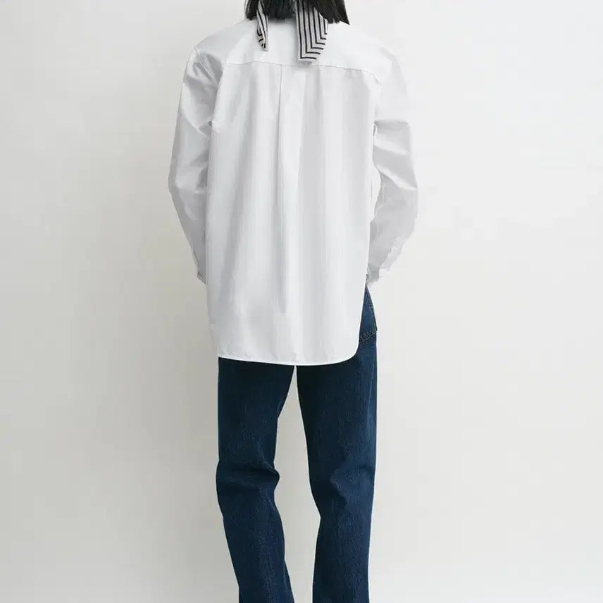 [BUNJANG] Toteme Signature Cotton Shirt White / 토템 스타일 시그니처 코튼 셔츠 화이트