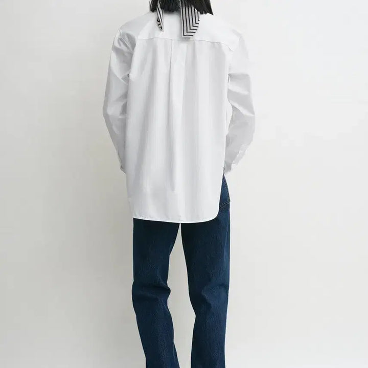 [BUNJANG] Toteme Signature Cotton Shirt White / 토템 스타일 시그니처 코튼 셔츠 화이트