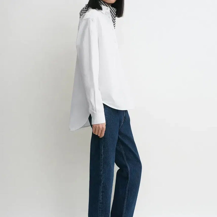 [BUNJANG] Toteme Signature Cotton Shirt White / 토템 스타일 시그니처 코튼 셔츠 화이트