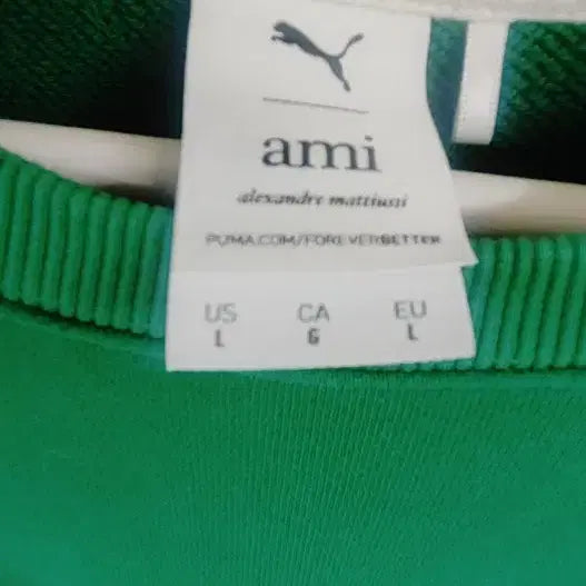 [BUNJANG] Ami Green Signature Logo Sweatshirt / 아미맨투맨