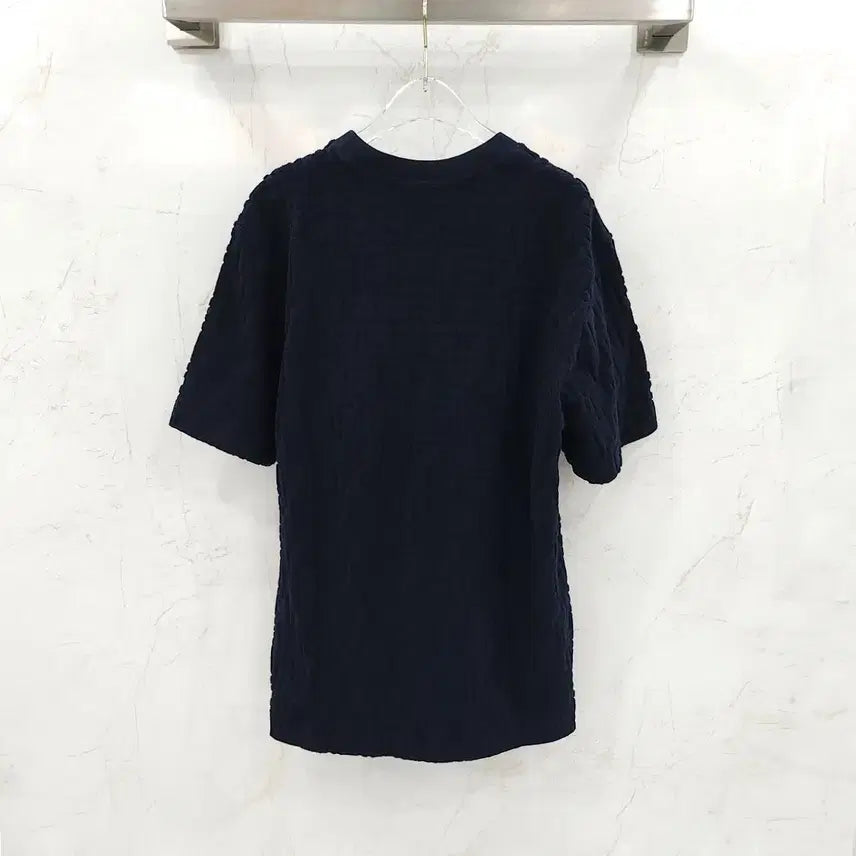 [BUNJANG] Fendi Navy Terry Short Sleeve T-Shirt M / M / 펜디 FF 네이비 테리 반팔 티셔츠 FY0936