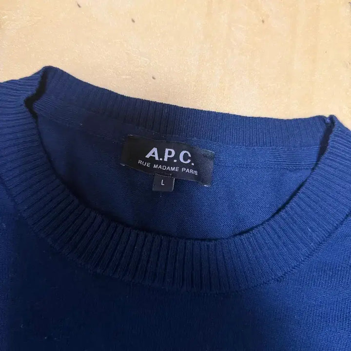 [BUNJANG] A.P.C Navy Wool Knit Sweater / A P C 아페쎄 네이비 울 니트 100L