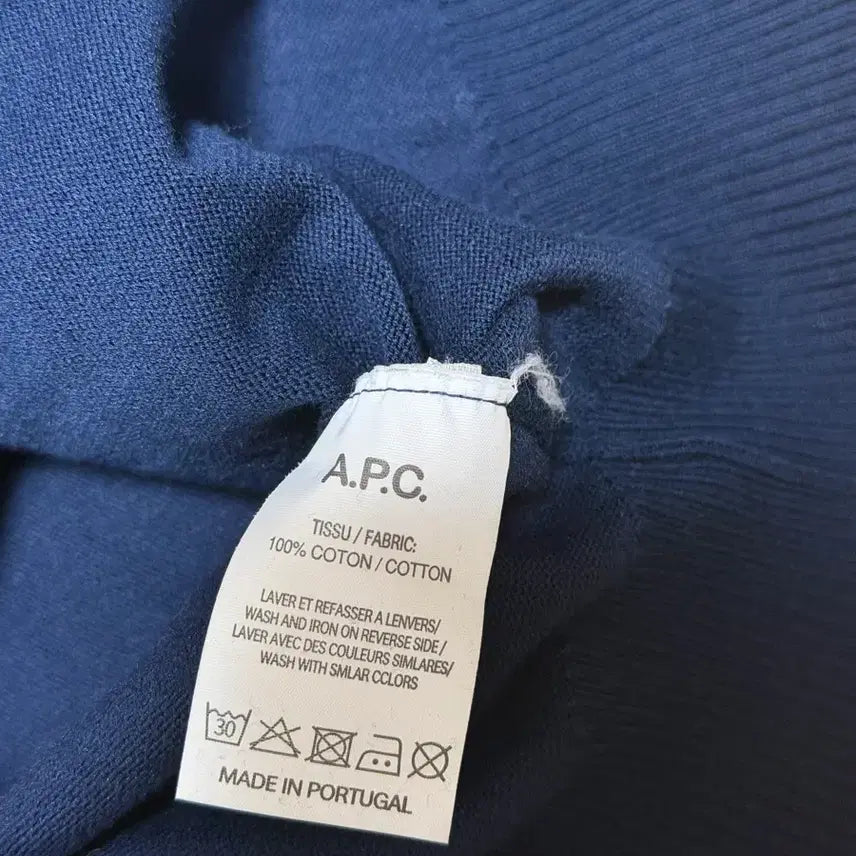 [BUNJANG] A.P.C Navy Wool Knit Sweater / A P C 아페쎄 네이비 울 니트 100L
