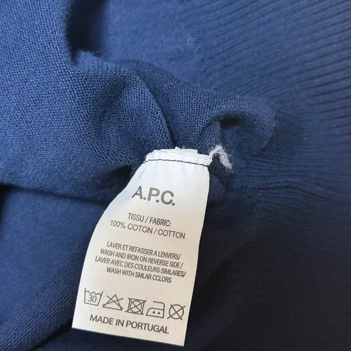[BUNJANG] A.P.C Navy Wool Knit Sweater / A P C 아페쎄 네이비 울 니트 100L