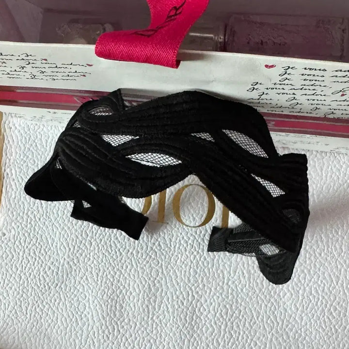 [BUNJANG] Black Wave Mesh Hairband / 블랙 웨이브 꽈배기 망사 헤어밴드