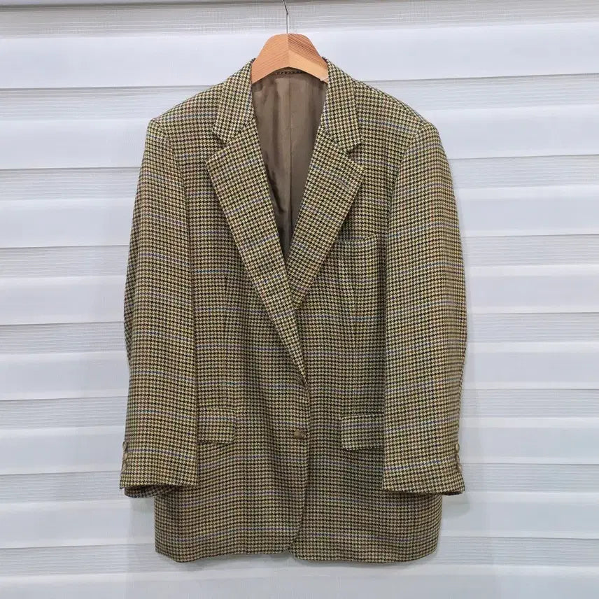 [BUNJANG] Burberry Houndstooth Cashmere Blazer / 80-90s 영국산 버버리 캐시미어100 하운드투스 블레이져- M정도
