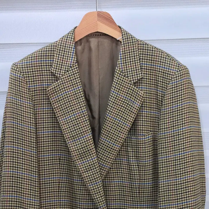 [BUNJANG] Burberry Houndstooth Cashmere Blazer / 80-90s 영국산 버버리 캐시미어100 하운드투스 블레이져- M정도