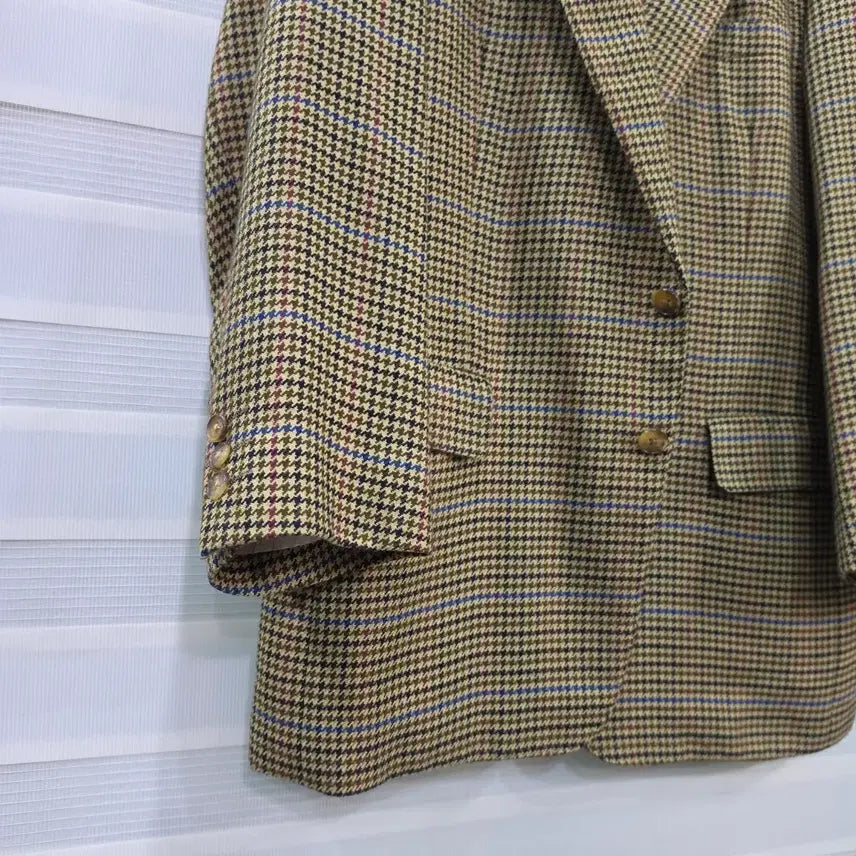 [BUNJANG] Burberry Houndstooth Cashmere Blazer / 80-90s 영국산 버버리 캐시미어100 하운드투스 블레이져- M정도