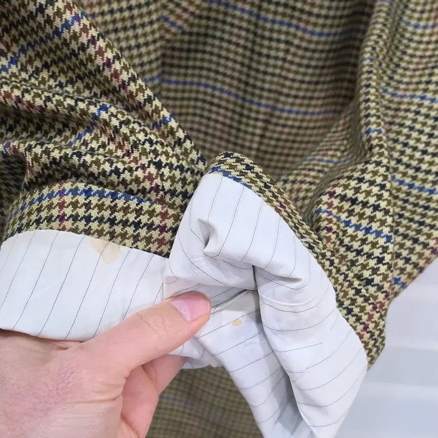 [BUNJANG] Burberry Houndstooth Cashmere Blazer / 80-90s 영국산 버버리 캐시미어100 하운드투스 블레이져- M정도