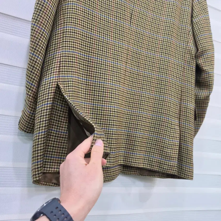 [BUNJANG] Burberry Houndstooth Cashmere Blazer / 80-90s 영국산 버버리 캐시미어100 하운드투스 블레이져- M정도