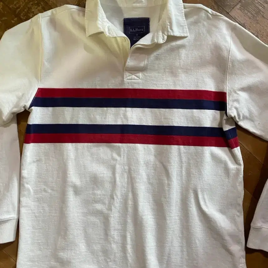 [BUNJANG] L.L.Bean Striped Rugby T-shirt / L.L.Bean 스트라이프 럭비 티셔츠 M (105)
