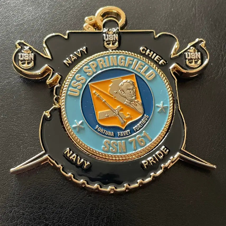 [BUNJANG] US Navy Nuclear Submarine Springfield Chief Coin with Detachable Magnet / [소장]미해군 핵잠수함 코인