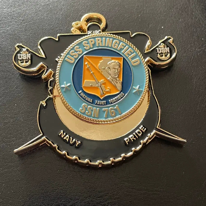 [BUNJANG] US Navy Nuclear Submarine Springfield Chief Coin with Detachable Magnet / [소장]미해군 핵잠수함 코인