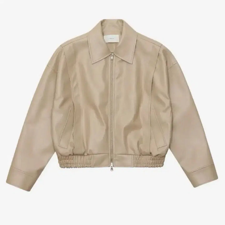 [BUNJANG] COMGEN Leather Blouson Jacket Beige / 컴젠 레더 블루종 자켓 새상품