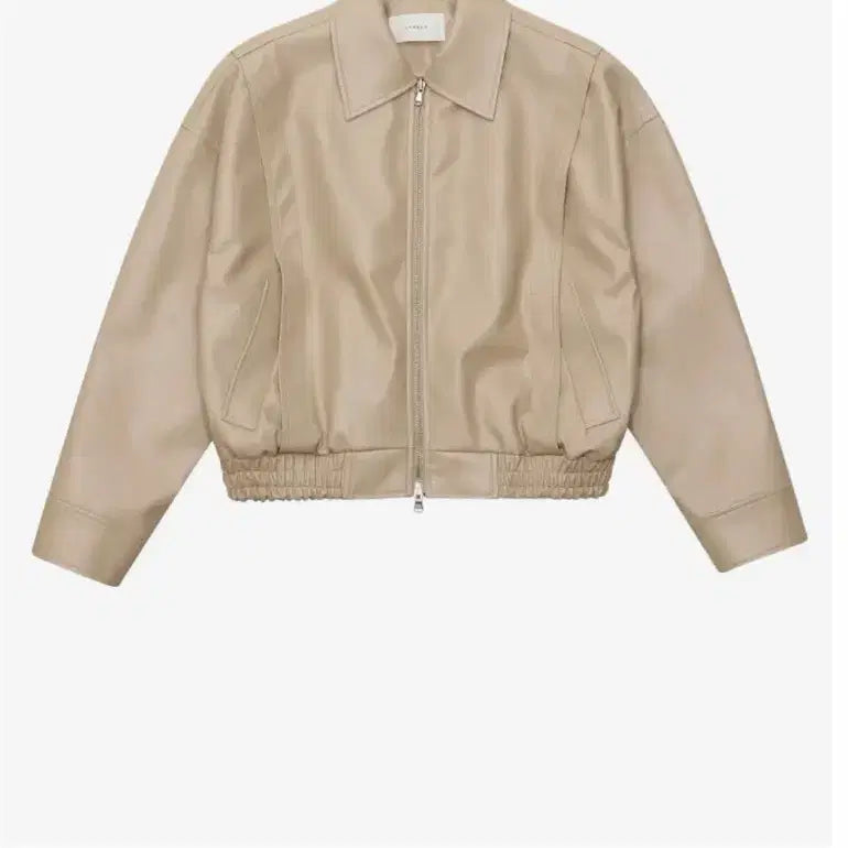 [BUNJANG] COMGEN Leather Blouson Jacket Beige / 컴젠 레더 블루종 자켓 새상품