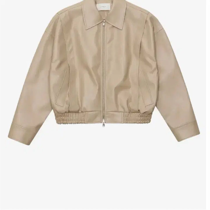 [BUNJANG] COMGEN Leather Blouson Jacket Beige / 컴젠 레더 블루종 자켓 새상품