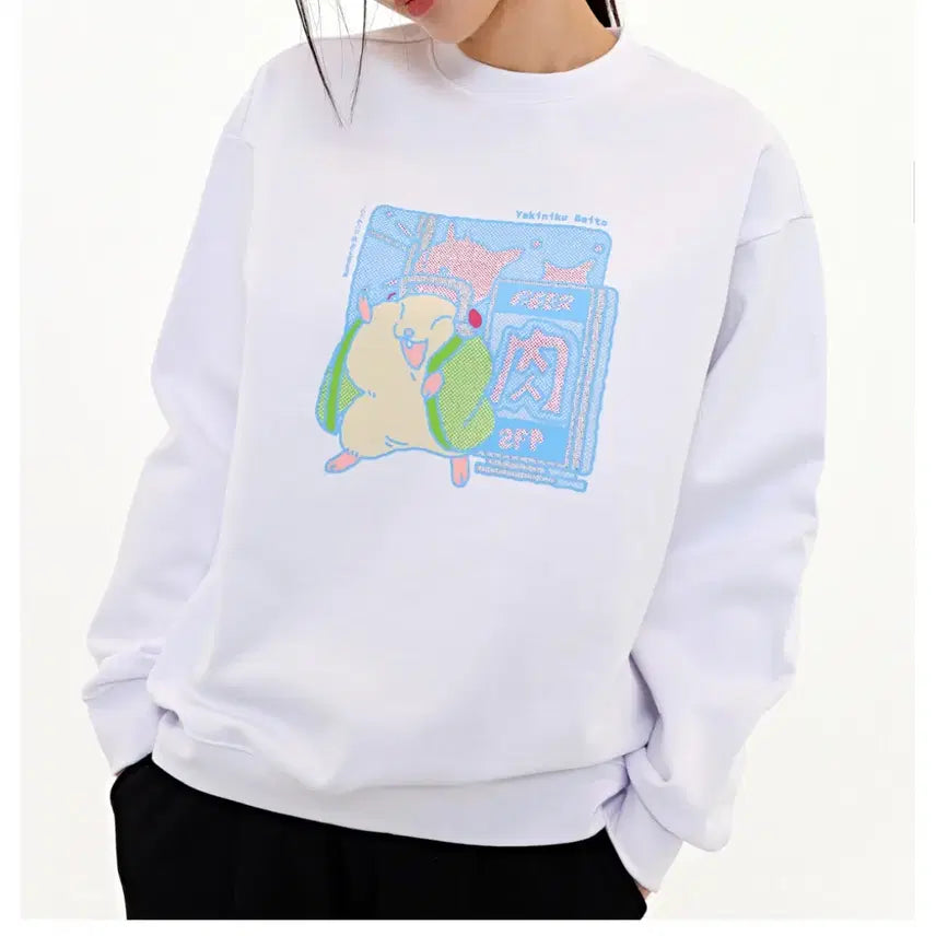 [BUNJANG] Woowakgoodz Yakiniku Sweatshirt / 우왁굳즈 야키니꾸 맨투맨/새상품