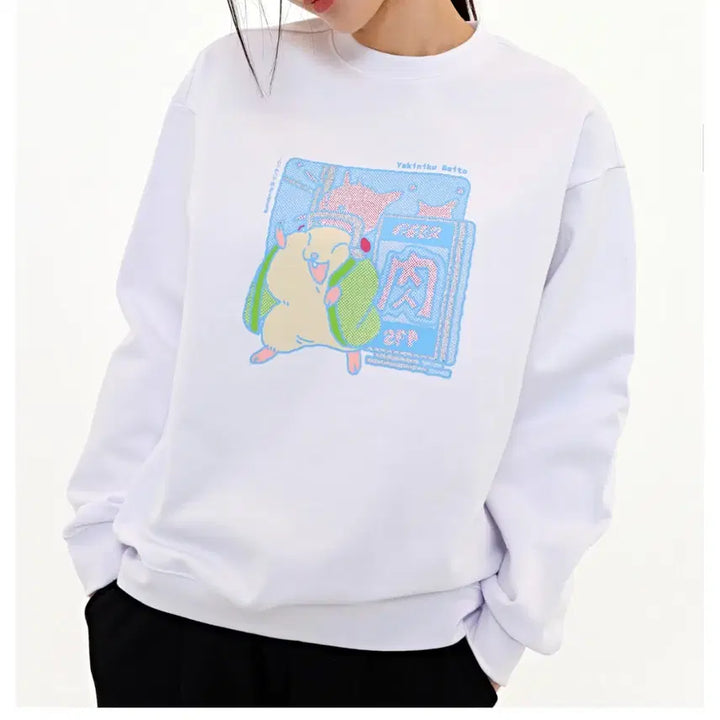 [BUNJANG] Woowakgoodz Yakiniku Sweatshirt / 우왁굳즈 야키니꾸 맨투맨/새상품
