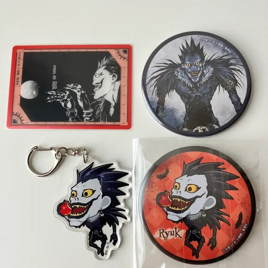 [SOLD OUT] <급전> 데스노트 류크 키링 캔뱃지 후아보카 원화 카드 일괄판매