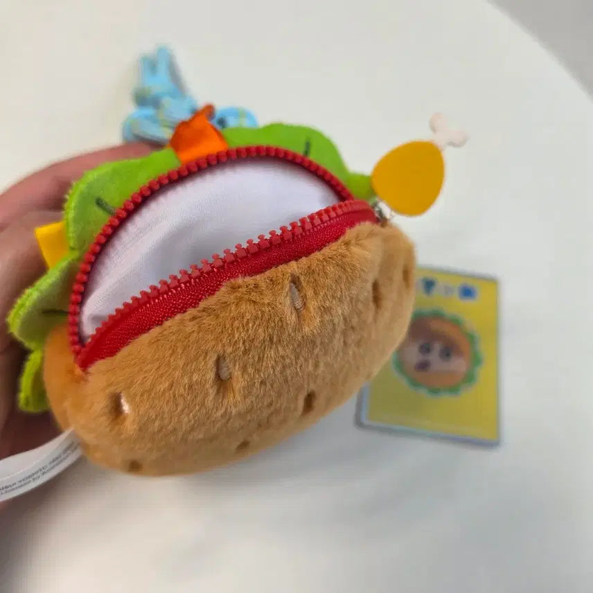 [BUNJANG] Crayon Shin-chan Food Series Pouch Keychain Charm - Anya Hamburger (Secret) / 짱구 푸드 시리즈 파우치 키링 지갑 음식 인형 짱아 햄버거 베이커리