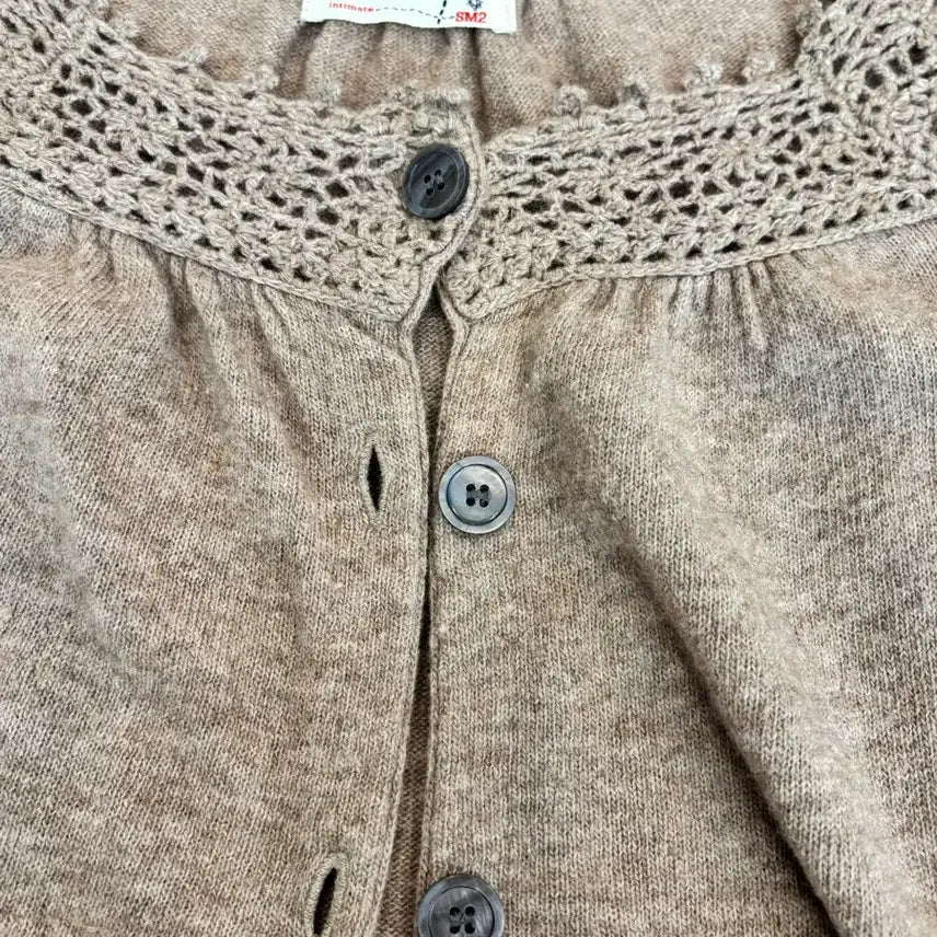 [BUNJANG] SM2 Samansa Mosu Lace Brown Morigirl Cardigan / Sm2 사만사모스모스 레이스 브라운 모리걸 가디건
