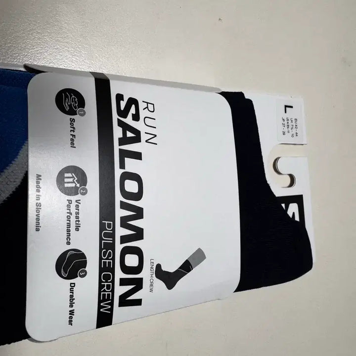 [BUNJANG] Salomon Run Pulse Crew Socks L (270-290mm) / 살로몬 런 펄스 크루 양말 L (270-290) 새상품