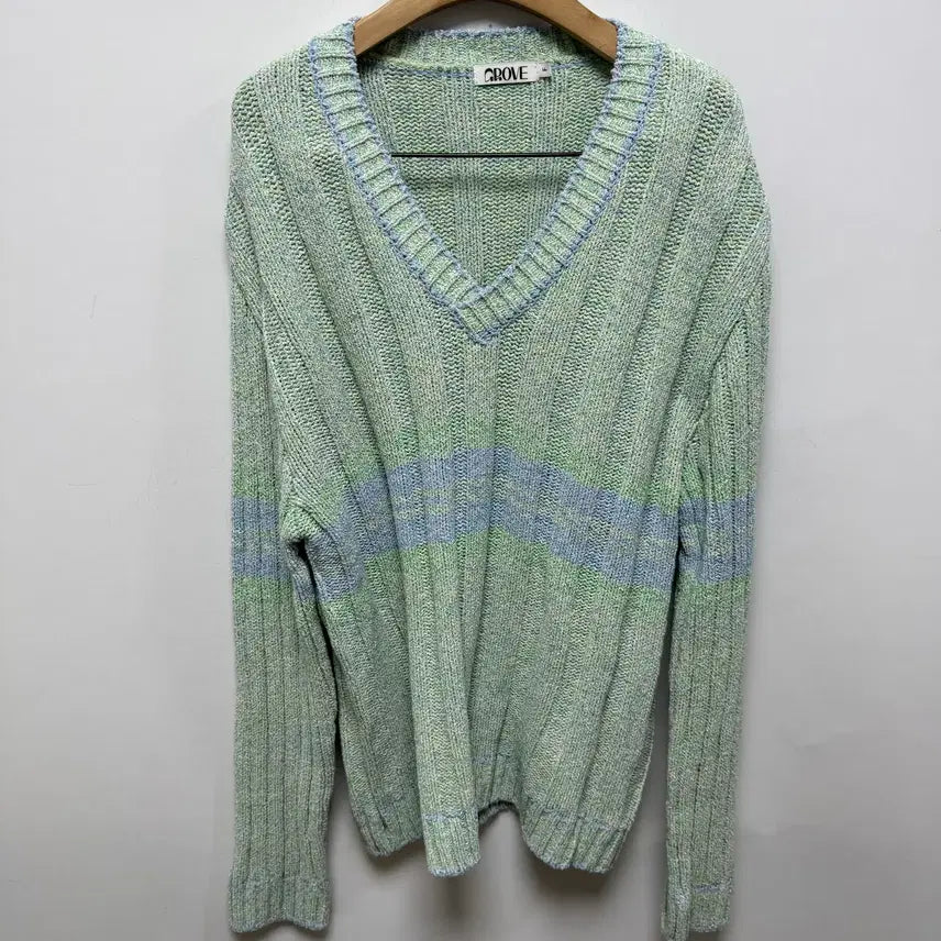 [BUNJANG] Grove Hertz V-Neck Knit Sweater / (103) 그로브 헤르츠 브이넥니트