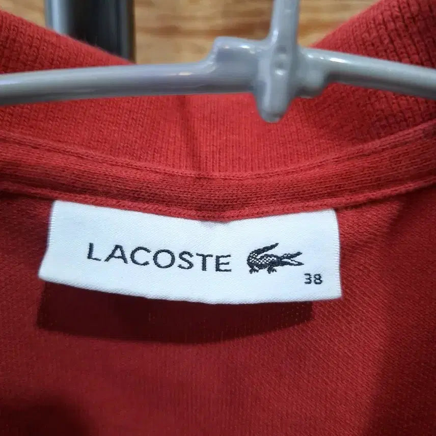 [BUNJANG] Lacoste Red Pique Pleated Short Sleeve Dress / 라코스테 반팔 피케 플리츠 원피스 레드
