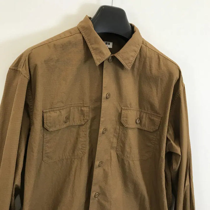 [BUNJANG] Uniqlo Military Ripstop Shirt [L] / 유니클로 밀리터리 립스탑 셔츠 [L]