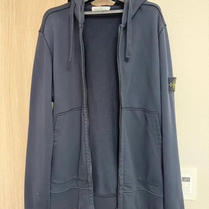 [BUNJANG] Stone Island Hooded Zip-Up Set Navy / 스톤아일랜드 후드집업 셋업 네이비