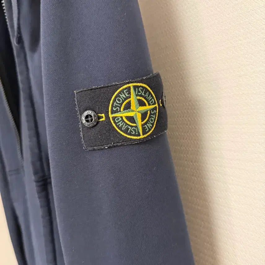 [BUNJANG] Stone Island Hooded Zip-Up Set Navy / 스톤아일랜드 후드집업 셋업 네이비