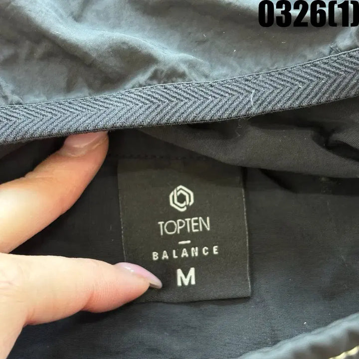 [SOLD OUT] 탑텐 블랙 후드 아노락 바람막이 자켓 M