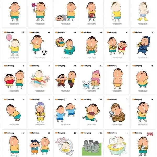 [BUNJANG] Samyang Manggu and Jjangu Ttibuseel Stickers / 삼양 맹구짱구 맹구 띠부씰 스티커