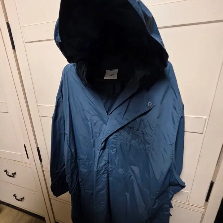 [BUNJANG] System Blue Waterproof Windbreaker Jacket / 한섬 시스템 블루 생활방수 바람막이 F (파우치 달림 접이가능)