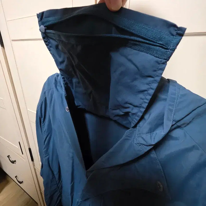[BUNJANG] System Blue Waterproof Windbreaker Jacket / 한섬 시스템 블루 생활방수 바람막이 F (파우치 달림 접이가능)