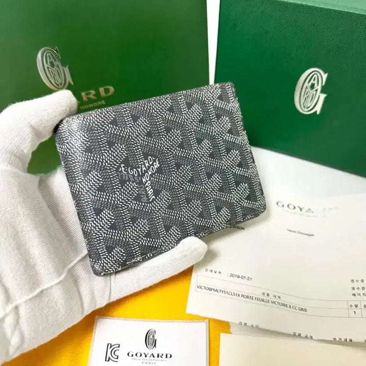 [BUNJANG] Goyard Victoire Special Grey Bi-fold Wallet / (정품)(풀구성,백화점판)고야드 빅투와르 스페셜 그레이 반지갑