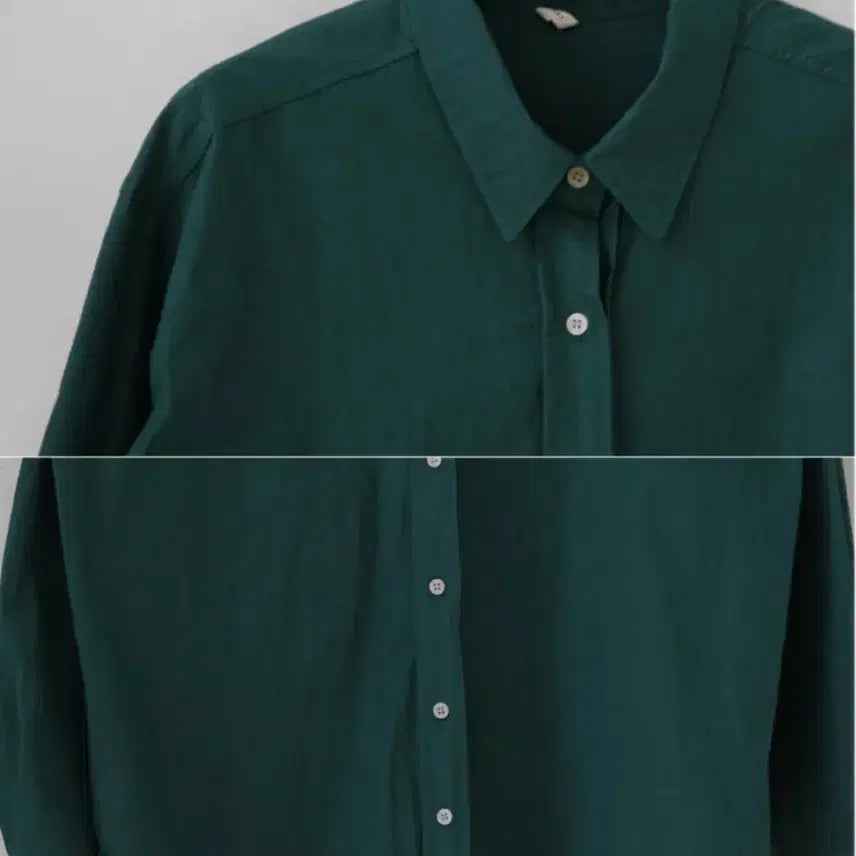 [SOLD OUT] 어리틀빗 자체제작 드라이 컬러 오버 셔츠 그린 컬러