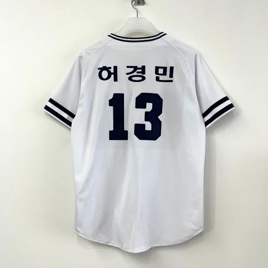 [BUNJANG] Doosan Bears Heo Kyoung-min Marked Retro Home Baseball Jersey (Size L) / 두산베어스 허경민 마킹 레트로 홈 유니폼