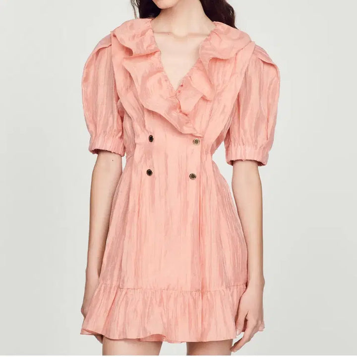 [BUNJANG] Sandro Ruffle Mini Dress / [SANDRO]산드로 러플 미니 드레스